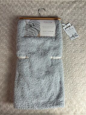 Dreamy Sunday Gray Ultra Soft Feather Finish Baby Blanket SL Home Fashions NEW
